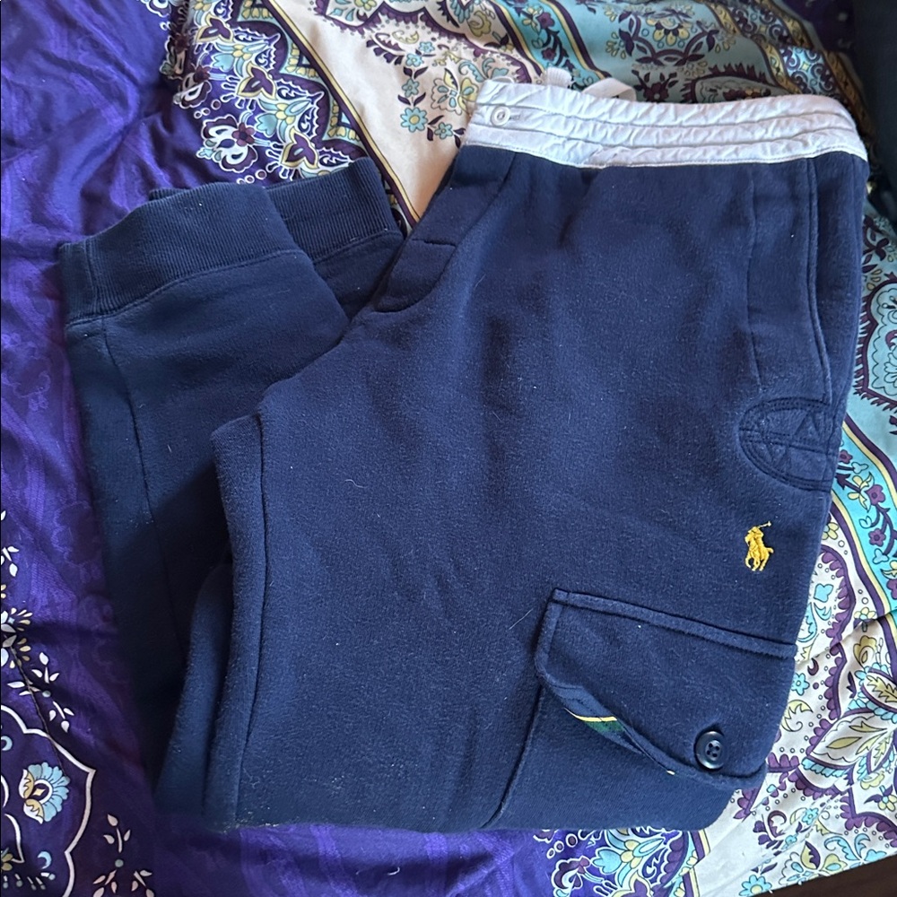 Ralph Lauren Blue Cargo Sweatpants Awesome condition and great price!